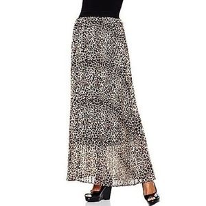 IMAN Global Pleated Pull-On Maxi SKIRT/DRESS ( XS)